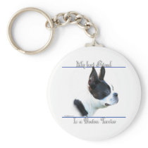 Boston Terrier Best Friend Keychain