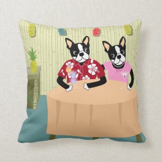 Boston Terrier Boy & Girl Pillows