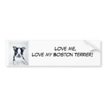 Boston Terrier Bumper Stocker bumper stickers