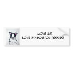 Boston Terrier Bumper Stocker Bumper Sticker