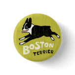 Boston Terrier Button