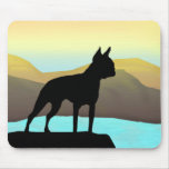 Boston Terrier By The Sea Mouse Mat