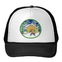 boston terrier cabin mesh hat