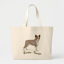 Boston Terrier Canvas Bags