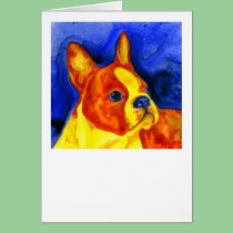 Boston Terrier Card - "Golden Boy" cards