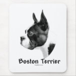 Boston Terrier Charcoal 2 mousepads