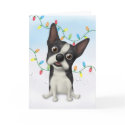 Boston Terrier Christmas card