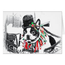 BOSTON TERRIER CHRISTMAS CARDS