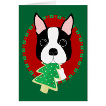 Boston Terrier Christmas Cards