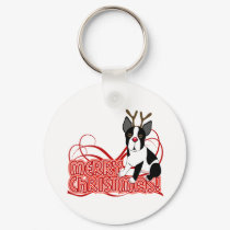 Boston Terrier Christmas keychains
