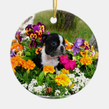 Boston Terrier Christmas Ornament