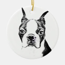 Boston Terrier Christmas Ornament
