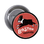 Boston Terrier Cool Retro Style Pin