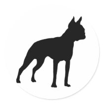 Boston Terrier Dog Gifts (black) stickers by dogsandhorses Boston Terrier Dog Gifts (black) stickers