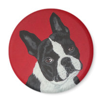 BOSTON TERRIER DOG MAGNET