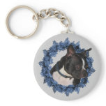 Boston Terrier Dog Photo Keychain