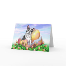 Boston Terrier Easter Surprise Card