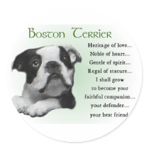 Boston Terrier Gifts stickers