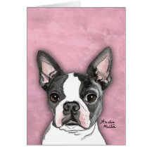 Boston Terrier Greeting Card