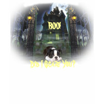 Boston Terrier Halloween Ladies T-Shirt