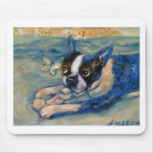 Boston Terrier happiness tribute Mouse Pad