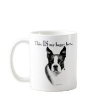 Boston Terrier Happy Face Coffee Mug