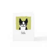 Boston Terrier "Hello" Greeting Cards