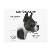 Boston Terrier History Design postcards