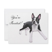 Boston Terrier Invitation