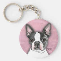 Boston Terrier Keychain