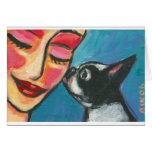 Boston Terrier kiss Cards