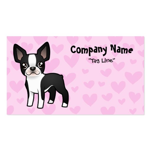 Boston Terrier Love Business Card Template