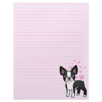 Boston Terrier Love Custom Letterhead