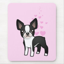 Boston Terrier Love Mouse Pads