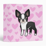 Boston Terrier Love Vinyl Binders