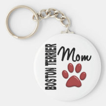 Boston Terrier Mom 2 Key Chain