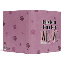 Boston Terrier MOM 3 Ring Binder