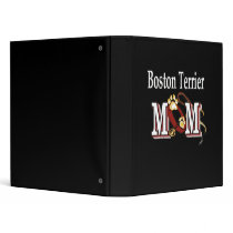 Boston Terrier Mom Vinyl Binders