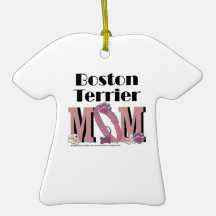 Boston Terrier MOM Christmas Ornament