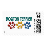 BOSTON TERRIER MOM Paw Print 1 postage