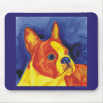 Boston Terrier Mousepad - "Golden Boy" mousepads