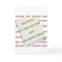 Boston Terrier Naughty or Nice cards