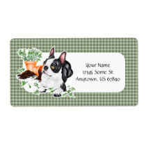 Boston Terrier Naughty Pup Labels labels