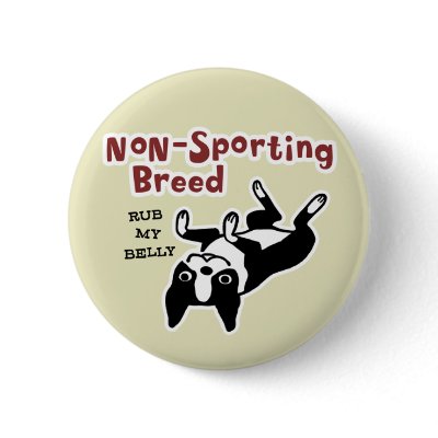 Boston Terrier "Non-Sporting Breed" Button by jennsdoodleworld