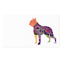 Boston Terrier Patchwork Pet Business Cards