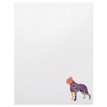 Boston Terrier Patchwork Pet Letterhead