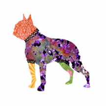Boston Terrier Patchwork Pet Ornament Photo Cut Out