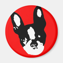 Boston Terrier Pop Art Refrigerator Magnet