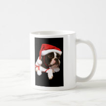 Boston Terrier Puppy Santa Paws Mug