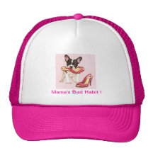Boston Terrier Puppy With Shoes Hat